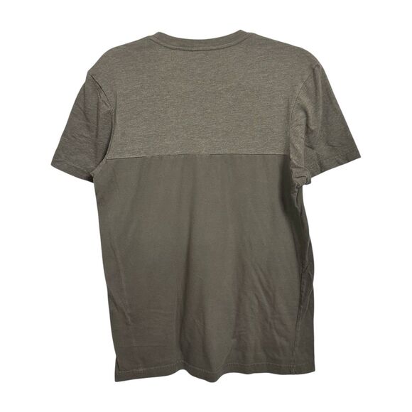 Guess Mens Sz S Green Short Sleeve Crew Neck Cotton Blend Two Tone Shirt Top - Picture 6 of 7